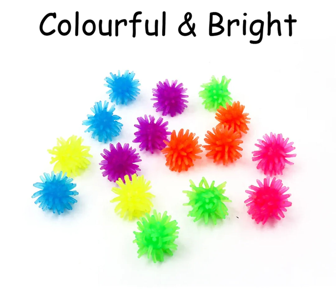 Scoobies Spooky Wall Crawlers – 15 Stretchy Multi-Colored Balls with Hole | Stick & Crawl Sensory Play