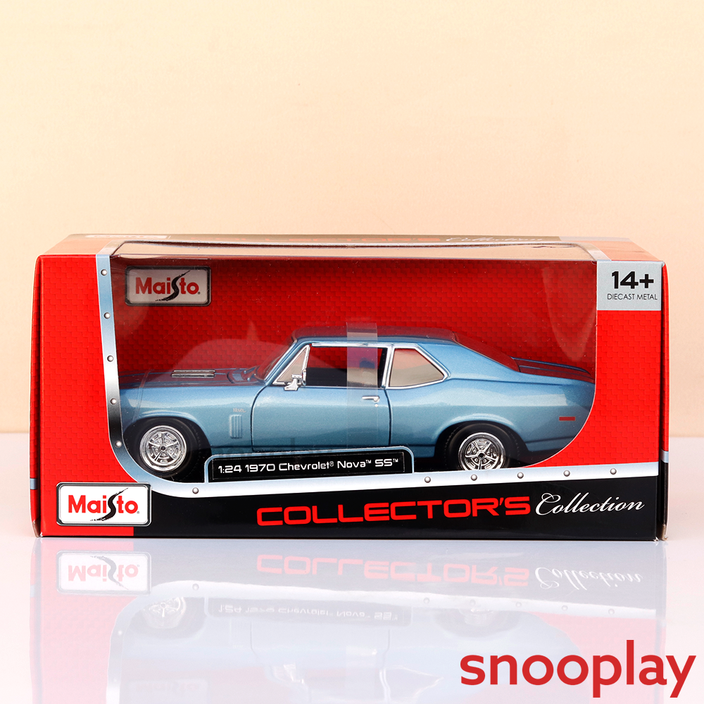 Maisto Original 1970 Chevrolet Nova SS Licensed Diecast Car | 1:24 Scale (14 Years till Grown Ups)