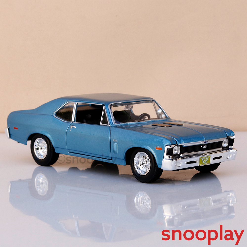 Maisto Original 1970 Chevrolet Nova SS Licensed Diecast Car | 1:24 Scale (14 Years till Grown Ups)
