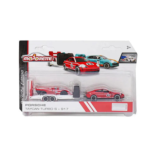 Original Licensed Majorette Diecast Porsche Taycan Turbo S + 917 Model