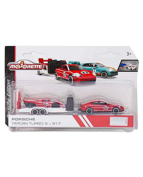 Original Licensed Majorette Diecast Porsche Taycan Turbo S + 917 Model