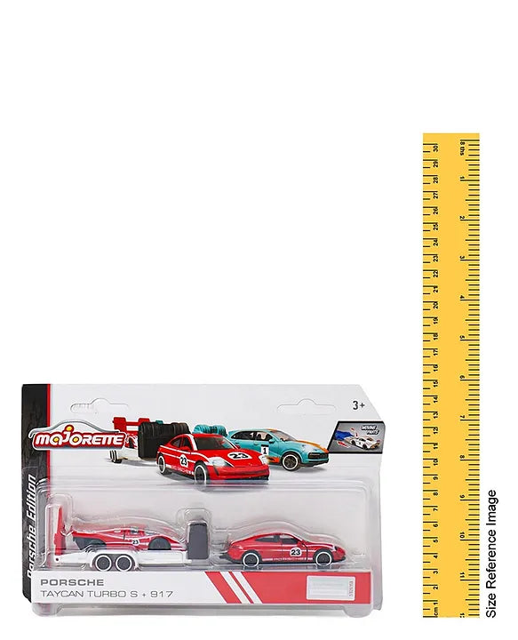 Original Licensed Majorette Diecast Porsche Taycan Turbo S + 917 Model