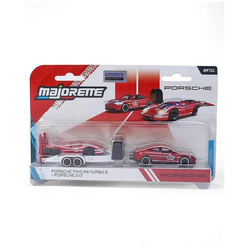 Original Licensed Majorette Diecast Porsche Taycan Turbo S + 917 Model