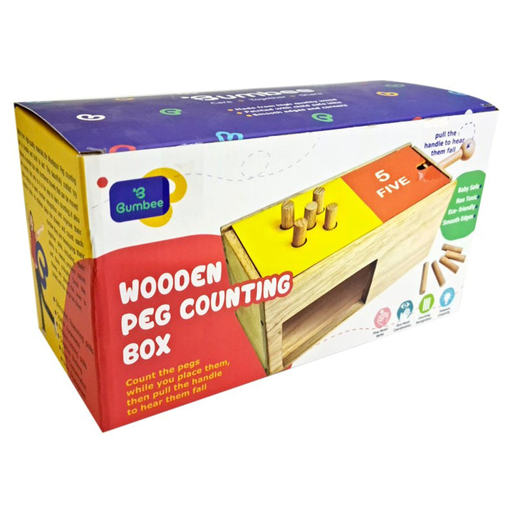 Wooden Peg Counting Box