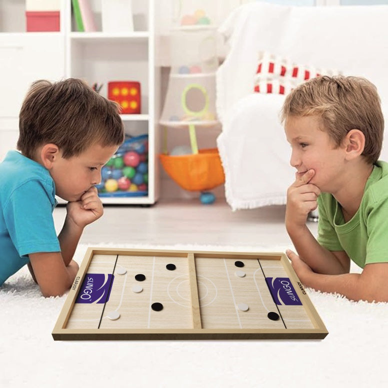 2-in-1 Sling Puck Board Game - Fastest Finger First & String Hockey (5-9 Years)