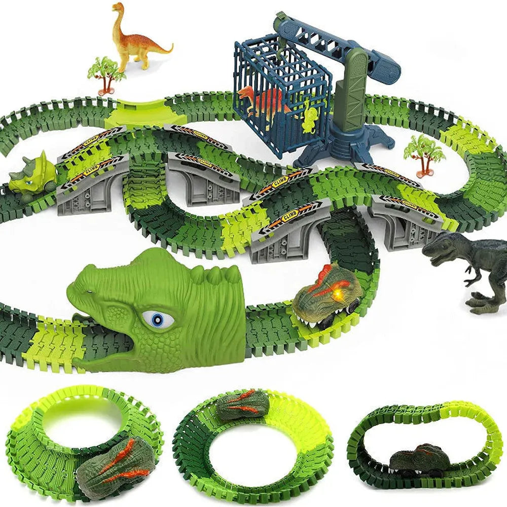 Kidology 142 Pieces Ultimate Dinosaur 360 Track Set (3-8 Years)