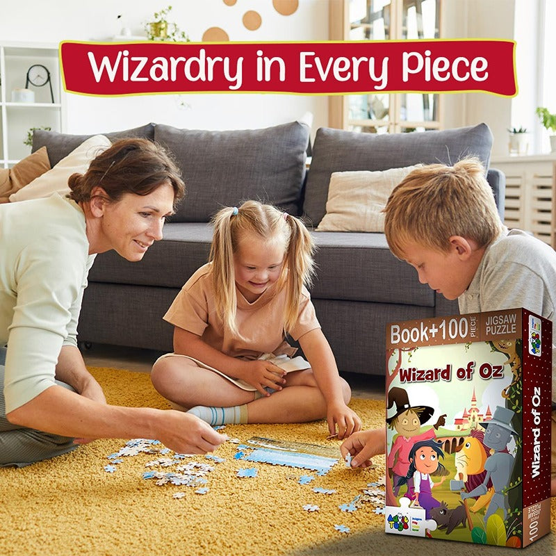 Wizard of Oz - Jigsaw puzzle (100 Piece + 32 Pages Illustrated Story Inside)