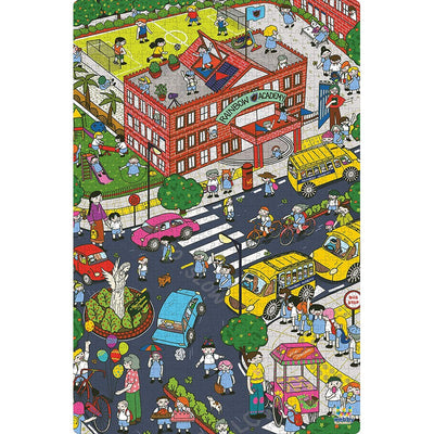 Wooden After School Illustration Jigsaw Puzzle, 1000 Pieces, Multicolor