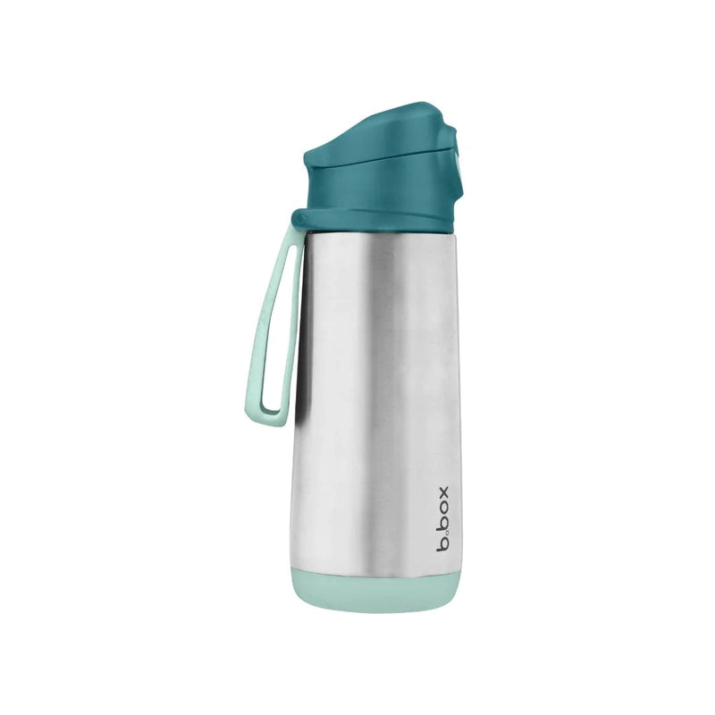 Insulated Sport Spout Drink Water Bottle 500ml Emerald Forest Green