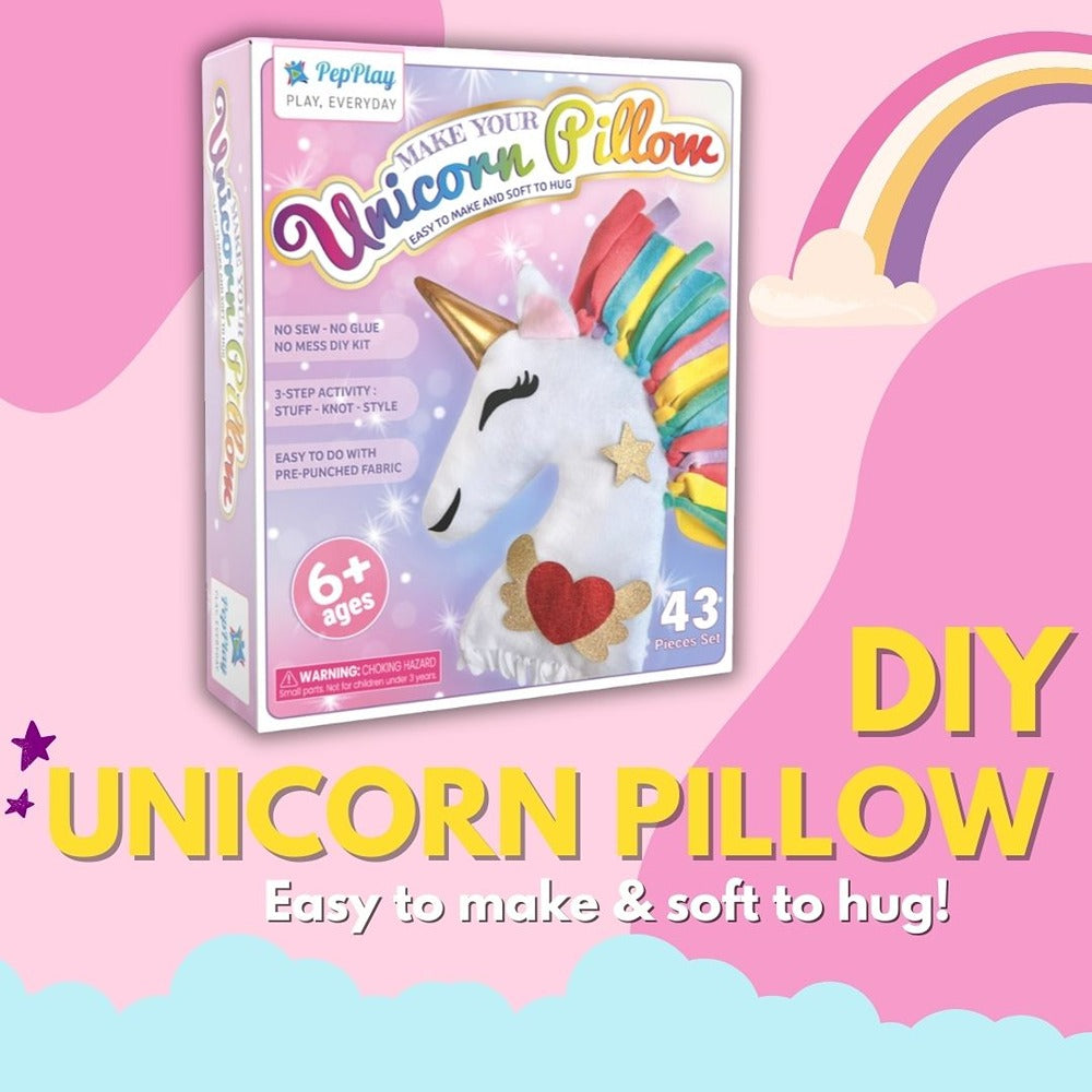 Make your Own Unicorn Pillow (DIY Easy To Make Activity Kit)