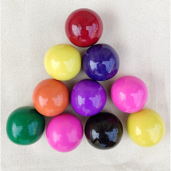 Wooden Balls Colorful Round Balls - Set of 3 (Assorted Colors)