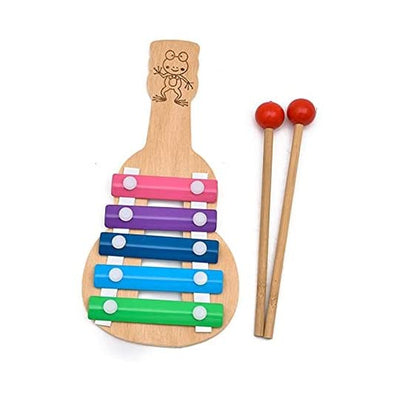 Learnings Craft Guitar Xylophone, Musical Toy for Kids with Child Safe Mallets, Best Educational Development Musical Kid Toy as Best Holiday/Birthday Gift for Your Mini Musicians