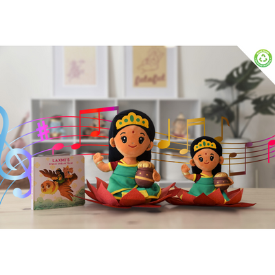 Laxmi Devi Collection - Mantra Singing Plush Toys With Modi Toys Book