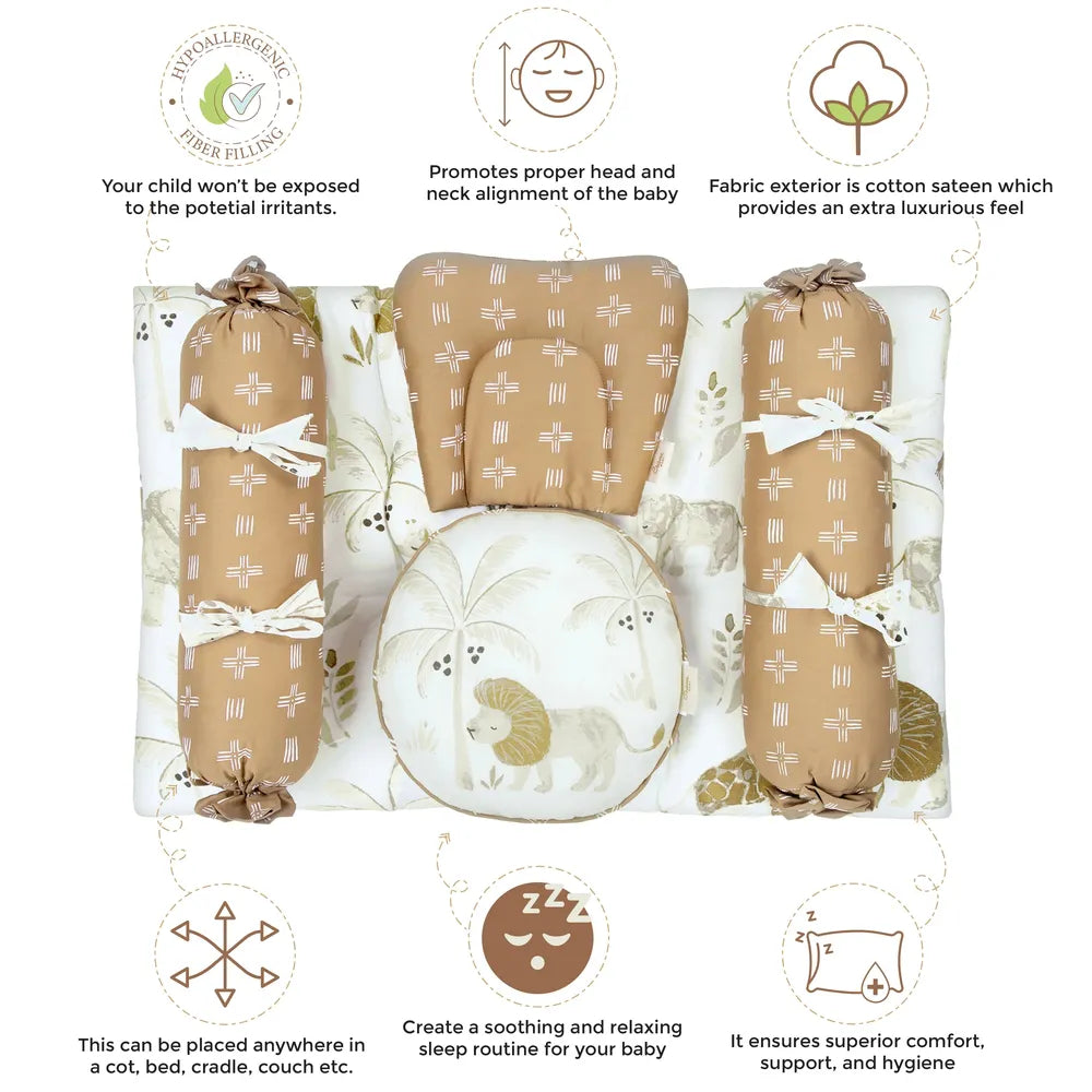 Abracadabra Crane Baby 5-Piece Mattress Set - Kendi Safari