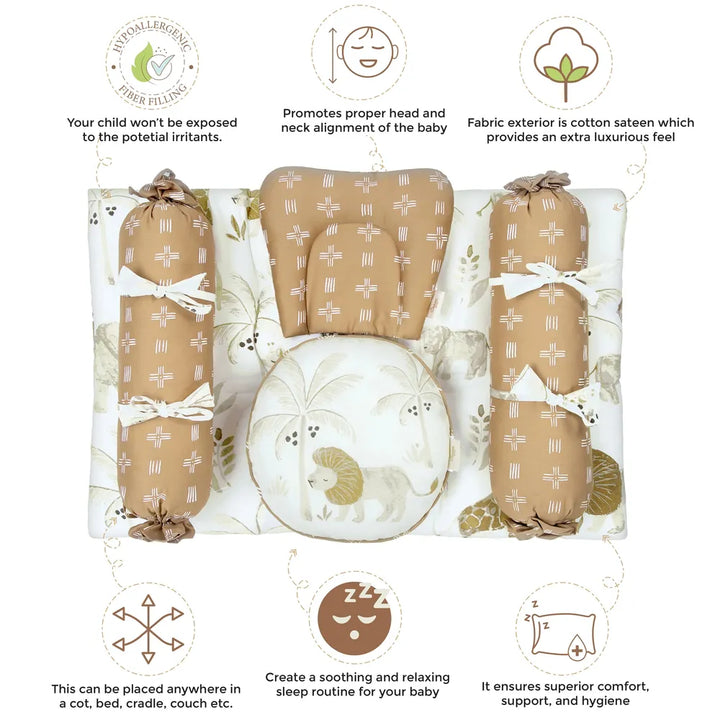 Abracadabra Crane Baby 5-Piece Mattress Set - Kendi Safari