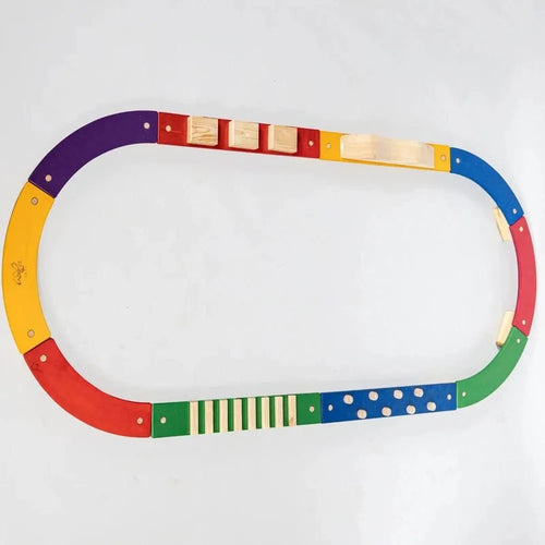 WoodBee Toy's Natural Wood Balance Beam (2-5 Years)
