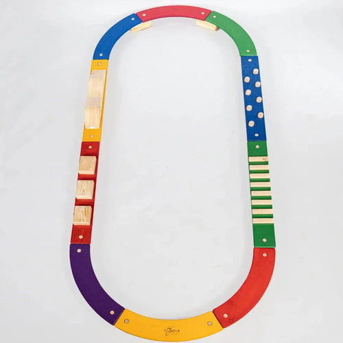 WoodBee Toy's Natural Wood Balance Beam (2-5 Years)
