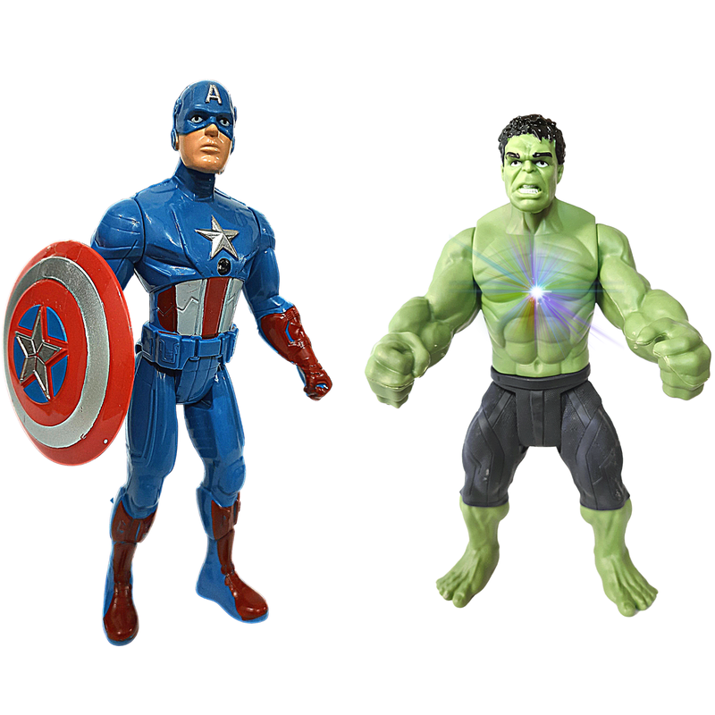 Hulk Toys for Boys | Hulk | Hulk Action Figure | Captain America | Captain America Toy (Hulk & Captain America - 2 in 1)