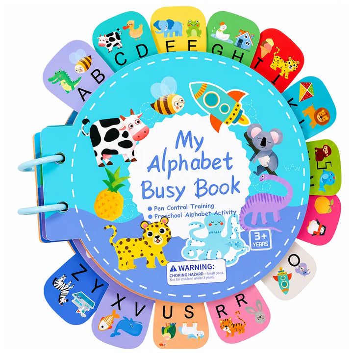 Kidology Alphabet Busy Book for Kids | Interactive ABC Learning & Activity Book