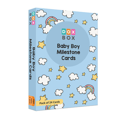 Baby Boy Milestone Cards- Pack of 24