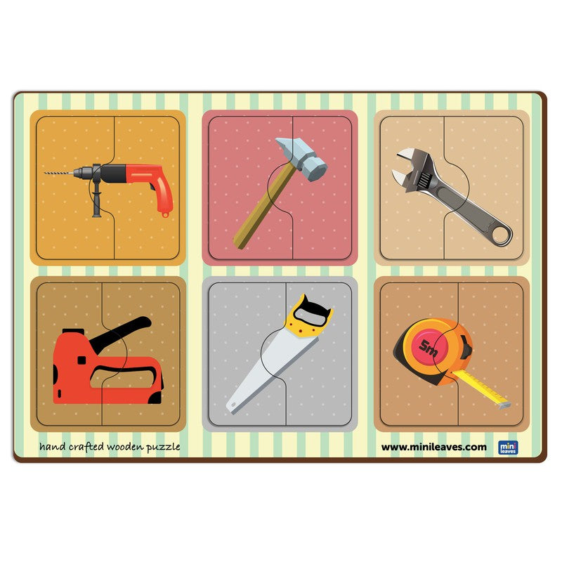 2 Piece Of Construction tools  Puzzle (Set of 6)