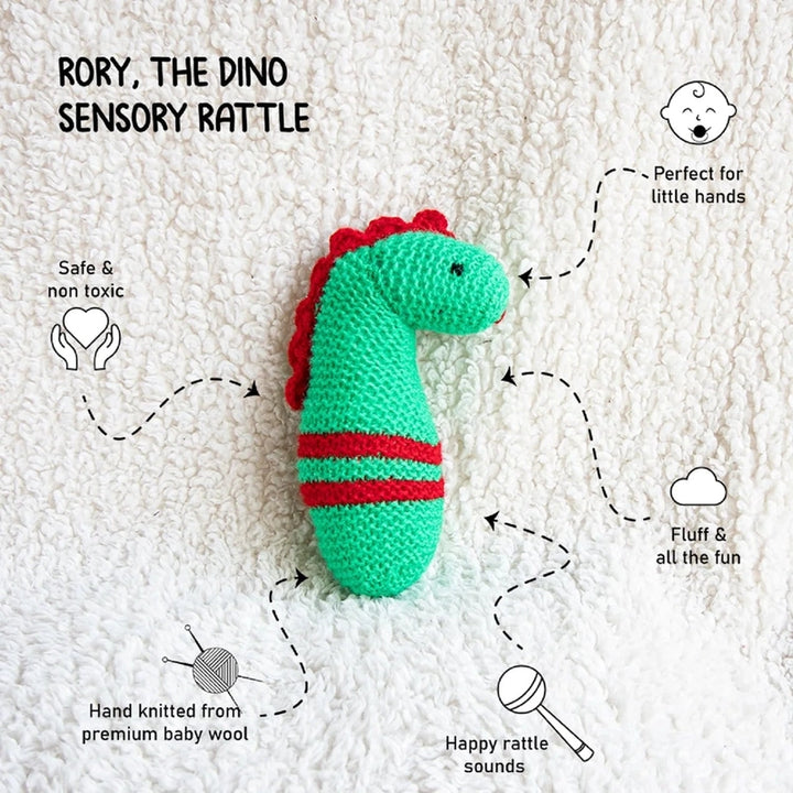 Rory The Dino Sensory Rattle (3-12 Months)