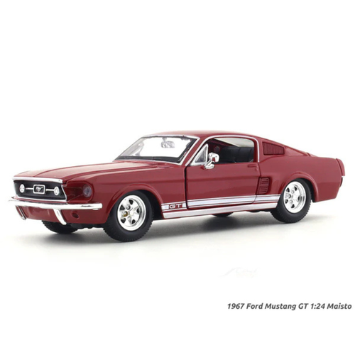 Maisto Original 1967 Ford Mustang GT Licensed Diecast Car | 1:24 Scale (14 Years till Grown Ups)