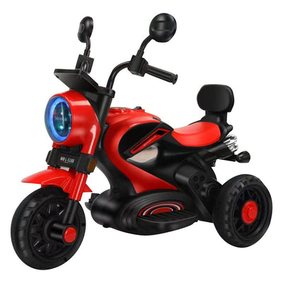 Ride-on Resembling Harley Three Wheeled Battery Operated Motorbike with LED Lights (Red) | COD not Available