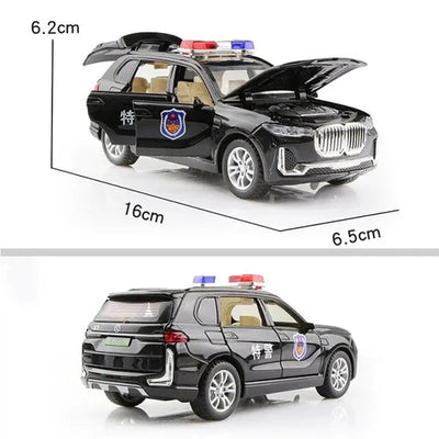 Resembling 1:32 Alloy Metal Pull Back Die-Cast Car Police (Multicolor)