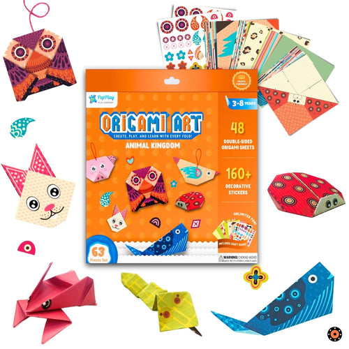 Origami Art - Animal Kingdom Theme | 28 Sheets (3-10 Years)