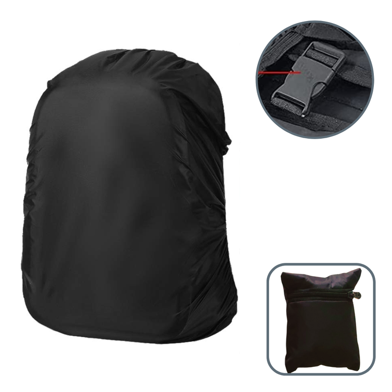 Rain Cover & Dust Protection Cover for School Bags Laptop Backpacks | Black