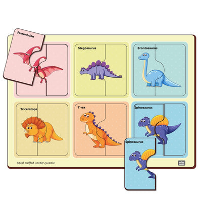 2 Piece Of Dinosaurs Puzzle (Set of 6)