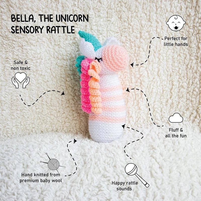 Bella The Unicorn Sensory Rattle