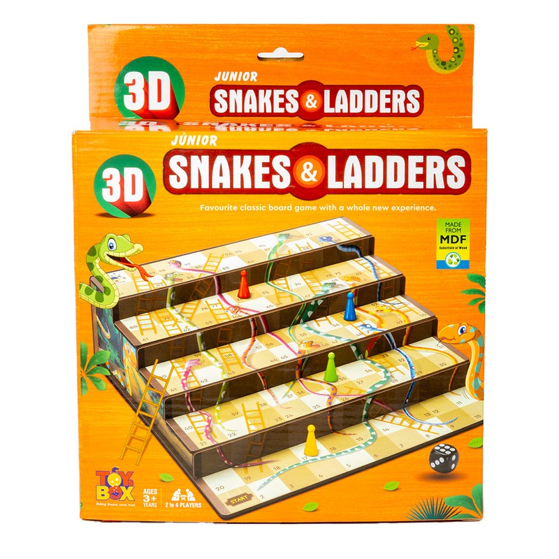 Buy Wooden 3D Snakes & Ladders Junior (6-12 Years) on Snooplay India