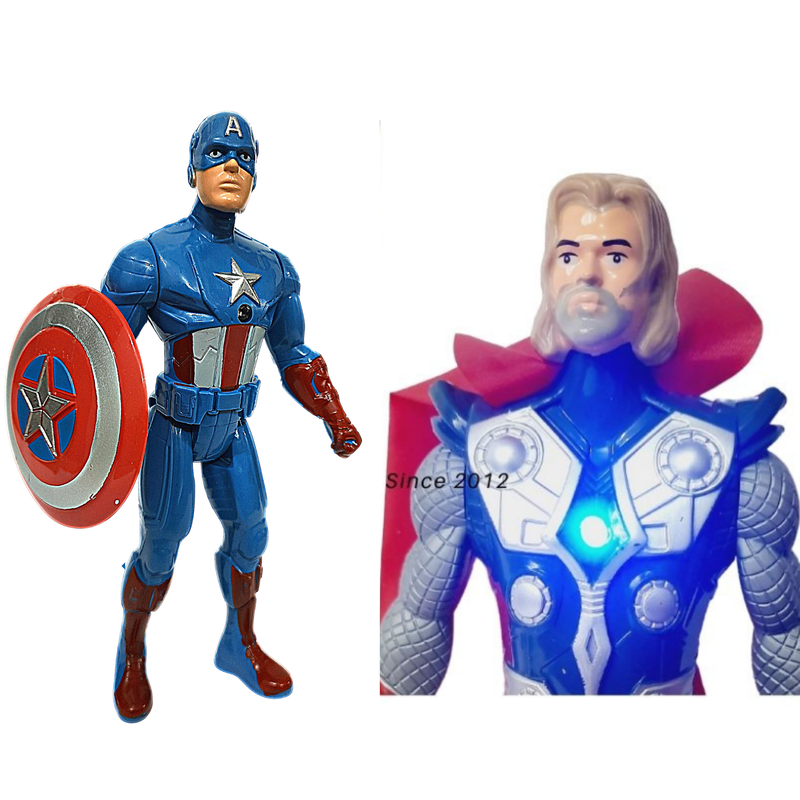 Set of Action Figures Thor Captain America (3 Years till Grown Ups)
