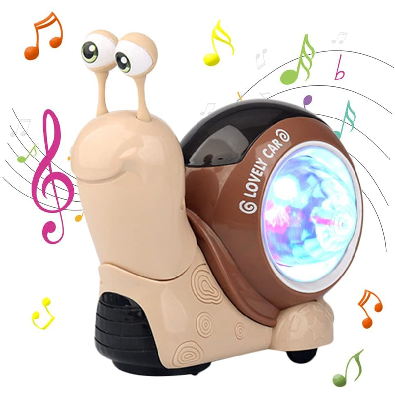 Electric Snail Walking Toy with Music and Lights