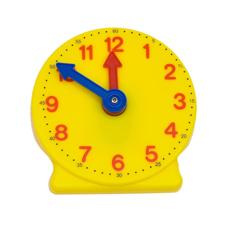 Dummy Clock Toy for Kids | Kids Learn to Tell Time Easily | Color Yellow |Teaching Clock Educational Clock Time Learning Clock for Children Gift