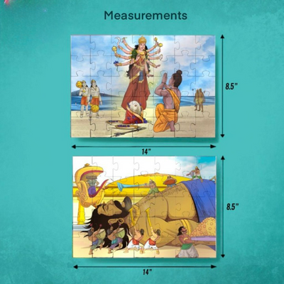 Ramayan Jigsaw Puzzle - (Combo of 10) - Ravan Vadh and Sanjivani