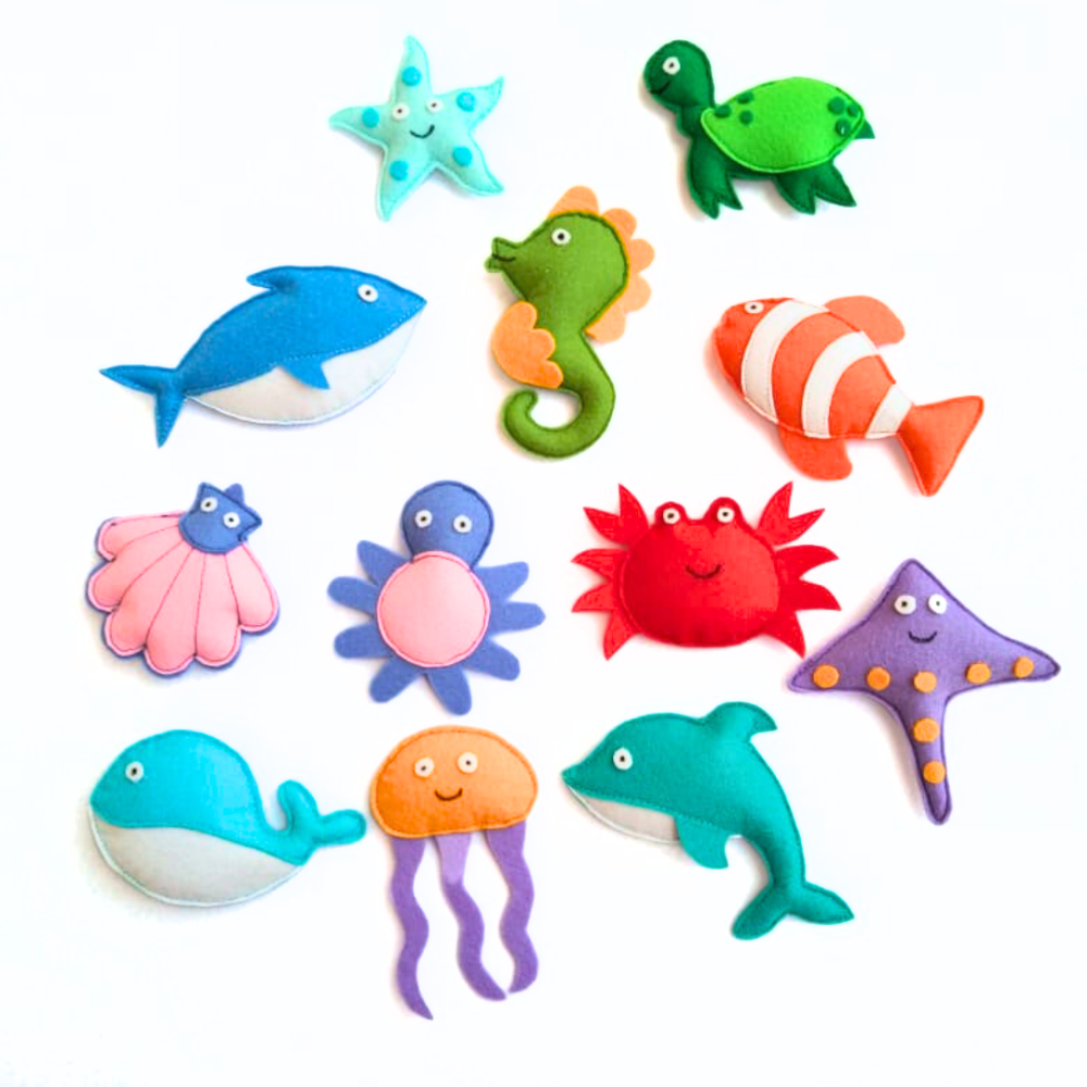 Sea Animal Toys (Set of 12)