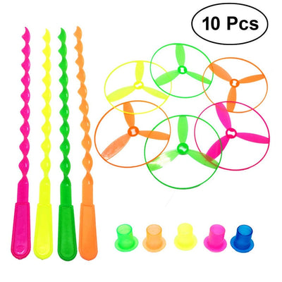 Bamboo Dragonfly Flying Saucers (Pull String Spinning Wheel)