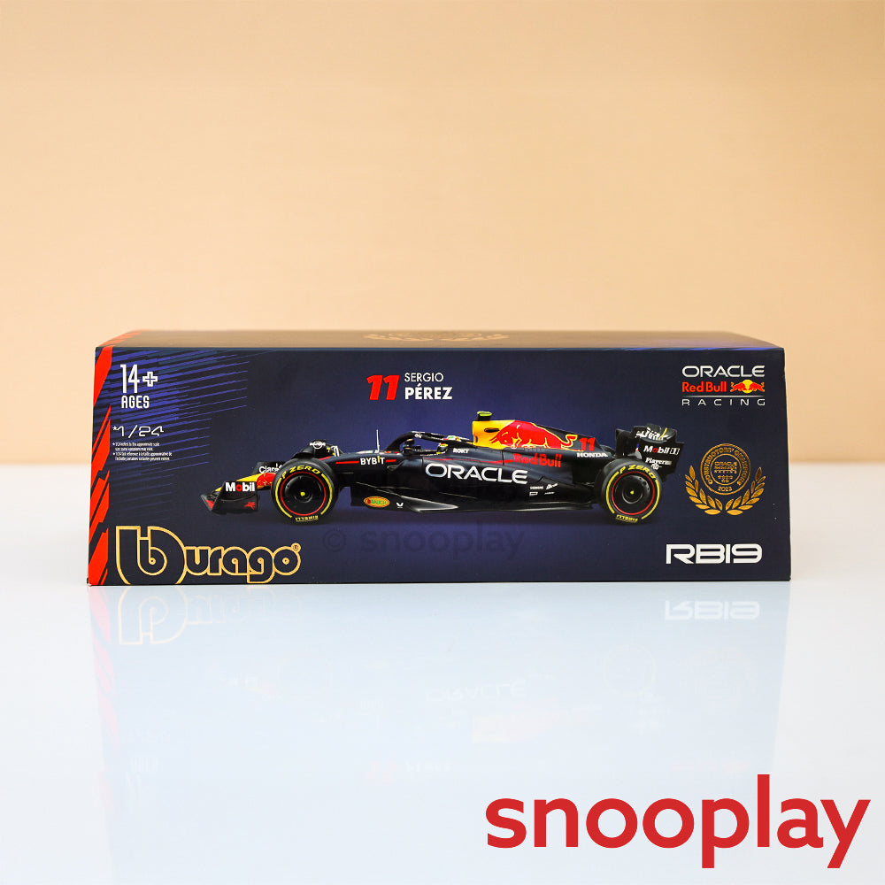 Original Licensed Oracle Red Bull Racing RB 19 2023 Diecast Car - Sergio Perez | Scale 1:24 (14 Years till Grown Ups)