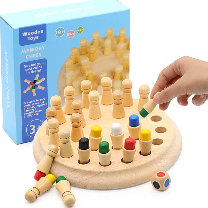 Wooden Memory Match Stick Chess Game Set (Logical Brain Teaser Game)