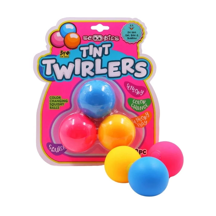 Scoobies Tint Twirlers – Color-Changing Fidget Balls | Set of 3 | Stress Relief & Sensory Play