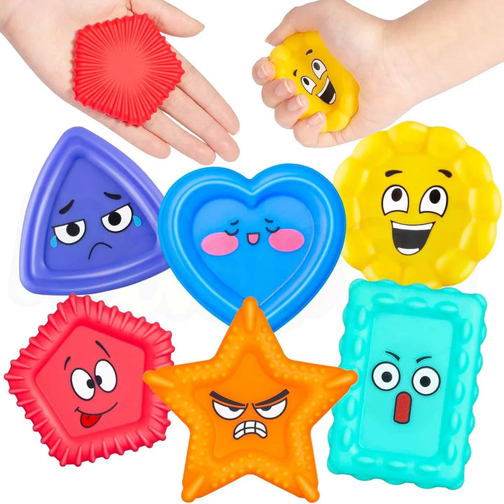 Kidology Sensory Stress Shape Toys for Kids – Colorful Fidget & Tactile Play Toy