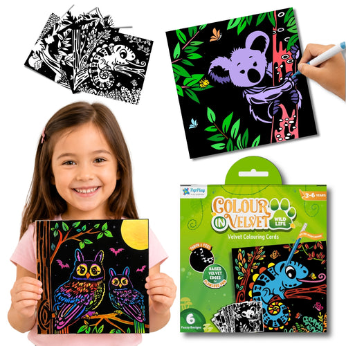 Colour-In Velvet Wild Life (3-10 Years)