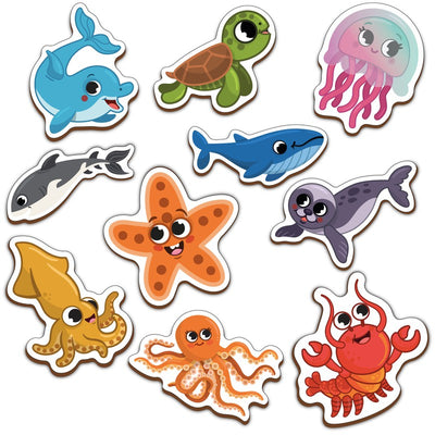 Sea Animals Fridge Magnets (Set of 10)