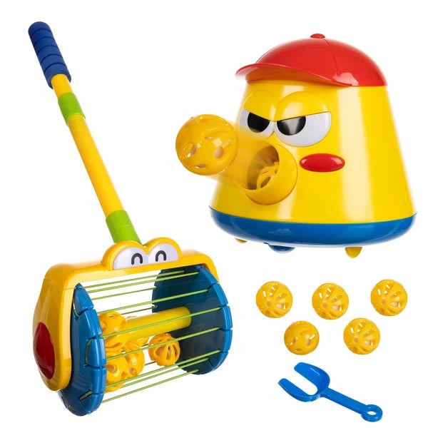 Kidology Kid’s Ball Shooting Pot & Vacuum Cleaner | Pretend Play Cleaning Toy Set for Kids