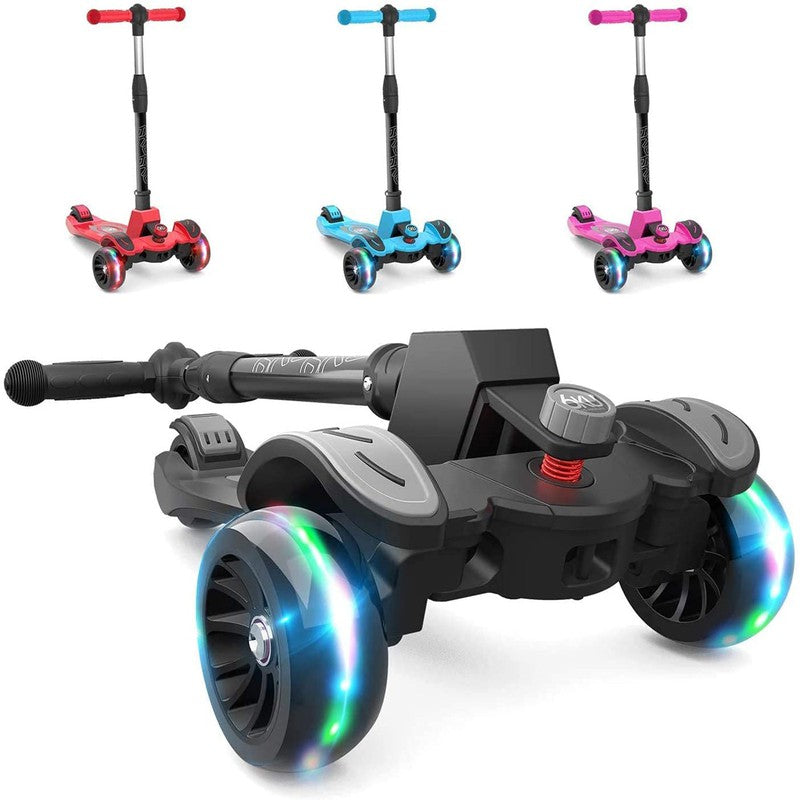 Penta Scooter for Kids, 3 Wheel Kids Scooter Smart Kick Scooter with Foldable & Height Adjustable Handle & Extra-Wide LED PU Wheels & Brake | Skate Scooter for Kids - COD Not Available