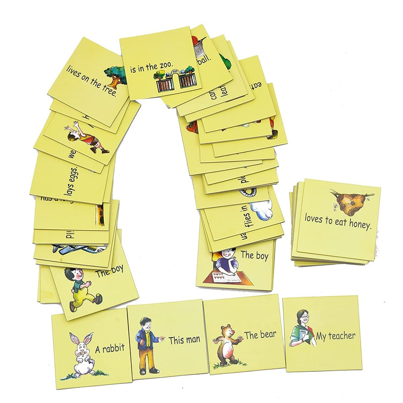 Sentence Making Cards for kids | Educational Kit | Learnig Cards | For Toddlers | Multicolor Cards for 3+