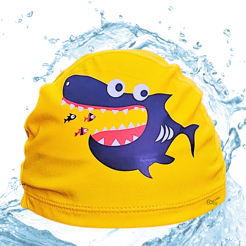 Cartoon Design Super Soft PU Swimming Cap for Kids | 4-14 Years